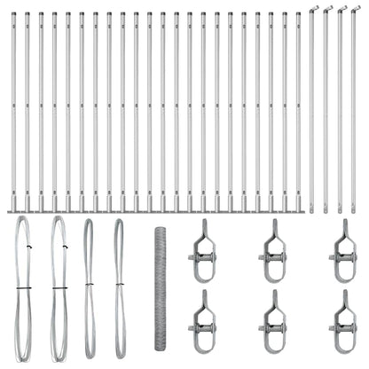 Zaunpfosten Silber 50 x 1,4 m (50 mm Maschenweite) Stahl