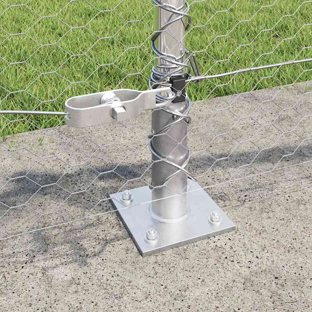vidaXL Zaunpfosten Silber 100 x 0,4 m (25 mm Netz) Stahl