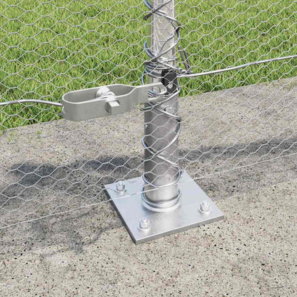 Zaunpfosten Silber 100 x 0,5 m (13 mm Netz) Stahl