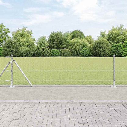 vidaXL Zaunpfosten Silber 100 x 0,6 m (13 mm Maschenweite) Stahl