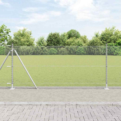 vidaXL Zaunpfosten Silber 100 x 0,8 m (13 mm Maschenweite) Stahl