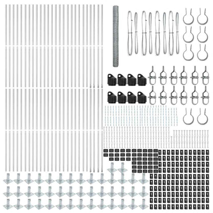 Zaunpfosten Silber 100 x 1,5 m (50 mm Maschenweite) Stahl