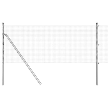 vidaXL Zaunpfosten Silber 10 x 0,6 m (12 x 12 mm Netz) Stahl