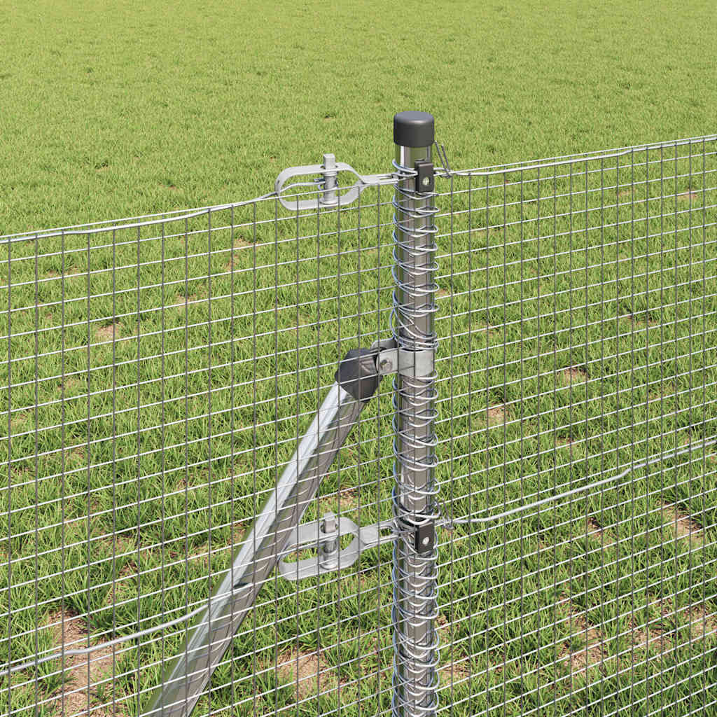 Zaunpfosten Silber 10 x 0,6 m (16 x 16 mm Netz) Stahl