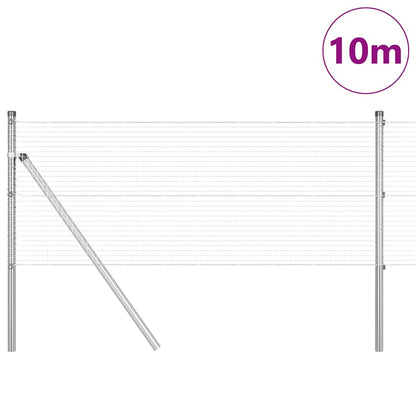vidaXL Zaunpfosten Silber 10 x 0,6 m (19 x 19 mm Netz) Stahl