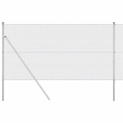 vidaXL Zaunpfosten Silber 10 x 1,2 m (16 x 16 mm Netz) Stahl