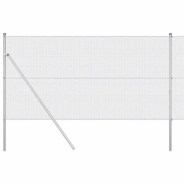 vidaXL Zaunpfosten Silber 10 x 1,4 m (16 x 16 mm Maschen) Stahl