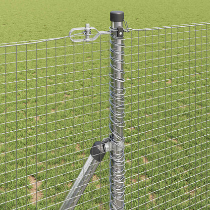 vidaXL Zaunpfosten Silber 10 x 1,4 m (19 x 19 mm Drahtgewebe) Stahl