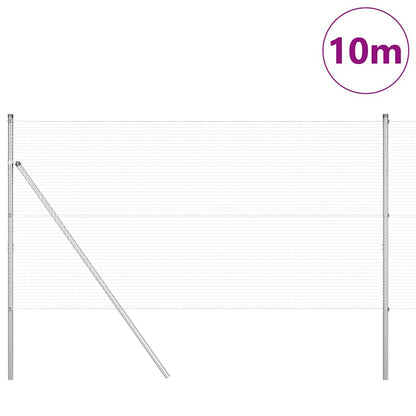 vidaXL Zaunpfosten Silber 10 x 1,4 m (19 x 19 mm Drahtgewebe) Stahl