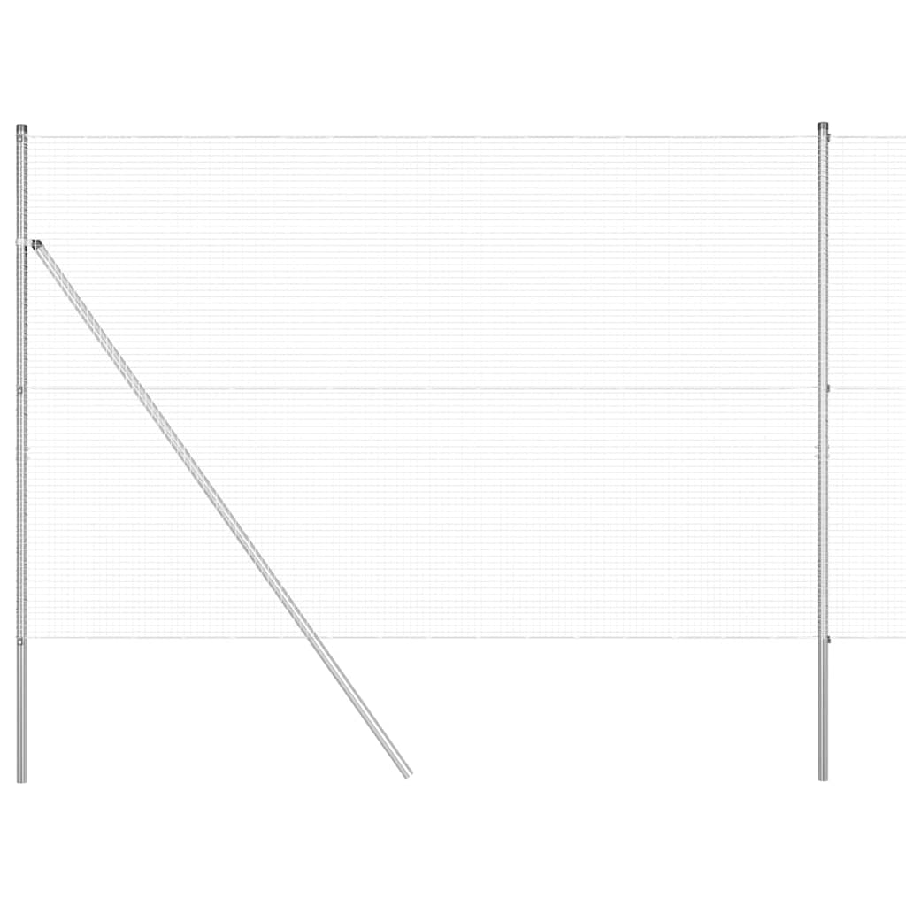 vidaXL Zaunpfosten Silber 10 x 1,5 m (19 x 19 mm Maschenweite) Stahl