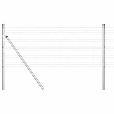 vidaXL Zaunpfosten Silber 25 x 0,4 m (25 x 25 mm Netz) Stahl