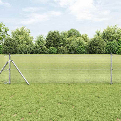 vidaXL Zaunpfosten Silber 25 x 0,6 m (19 x 19 mm Maschen) Stahl