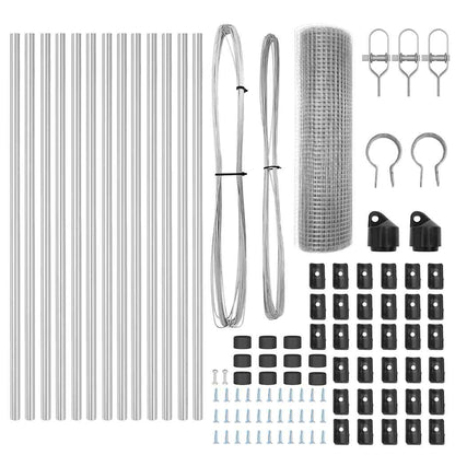 Zaunpfosten Silber 25 x 0,6 m (25 x 25 mm Netz) Stahl