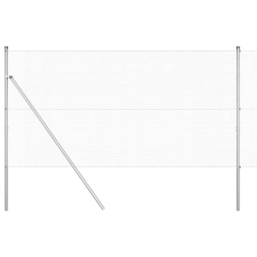 vidaXL Zaunpfosten Silber 25 x 1 m (12 x 12 mm Masche) Stahl
