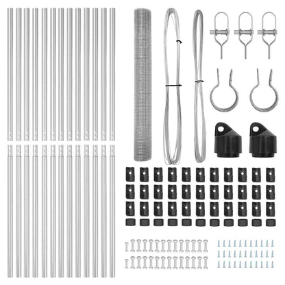 Zaunpfosten Silber 25 x 1,4 m (12 x 12 mm Netz) Stahl