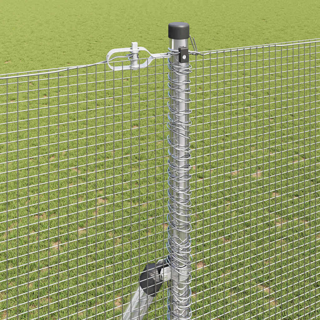 Zaunpfosten Silber 25 x 1,5 m (12 x 12 mm Netz) Stahl