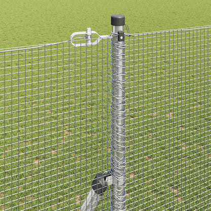 Zaunpfosten Silber 25 x 1,5 m (12 x 12 mm Netz) Stahl