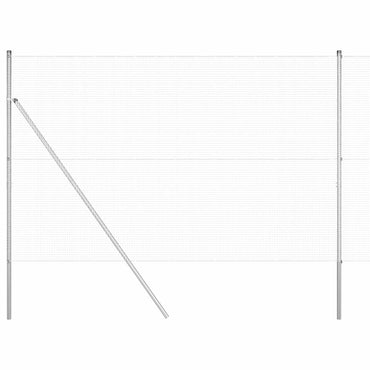 vidaXL Zaunpfosten Silber 25 x 1,5 m (16 x 16 mm Netz) Stahl