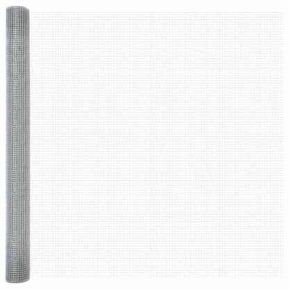 vidaXL Zaunpfosten Silber 25 x 1,5 m (19 x 19 mm Masche) Stahl