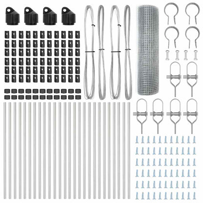 Zaunpfosten Silber 50 x 0,5 m (25 x 25 mm Netz) Stahl