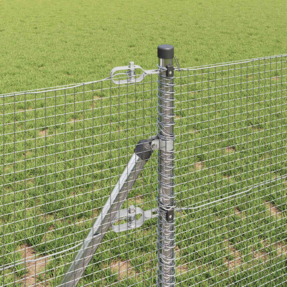 vidaXL Zaunpfosten Silber 50 x 0,8 m (16 x 16 mm Maschen) Stahl