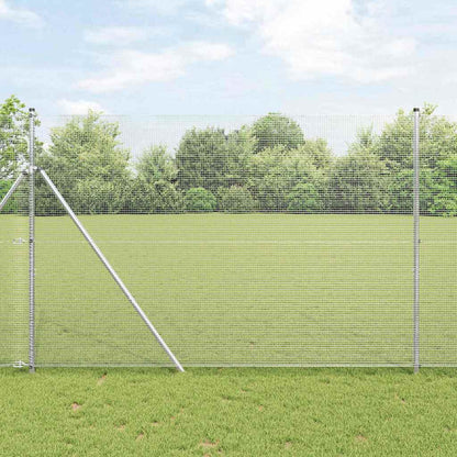 vidaXL Zaunpfosten Silber 50 x 1,5 m (12 x 12 mm Maschen) Stahl