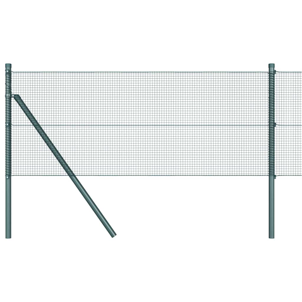 vidaXL Zaunpfosten Grün 10 x 0,6 m (12 x 12 mm Netz) Stahl und PVC