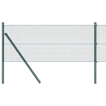 vidaXL Zaunpfosten Grün 10 x 0,6 m (12 x 12 mm Netz) Stahl und PVC