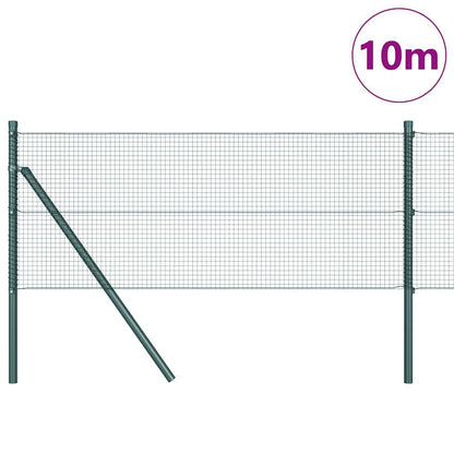 vidaXL Zaunpfosten Grün 10 x 0,6 m (16 x 16 mm Netz) Stahl und PVC