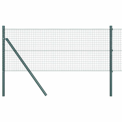 vidaXL Zaunpfosten Grün 10 x 0,6 m (Masche 25 x 25 mm) Stahl und PVC