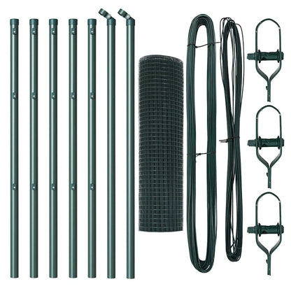 Zaunpfosten Grün 10 x 0,8 m (12 x 12 mm Maschendraht)