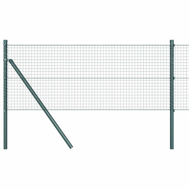 vidaXL Zaunpfosten Grün 10 x 0,8 m (25 x 25 mm Maschen) Stahl und PVC