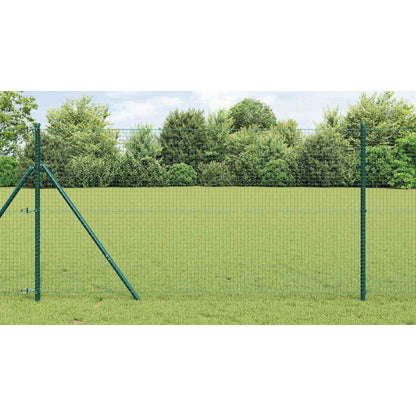 vidaXL Zaunpfosten Grün 10 x 1 m (25 x 25 mm Maschen ) Stahl
