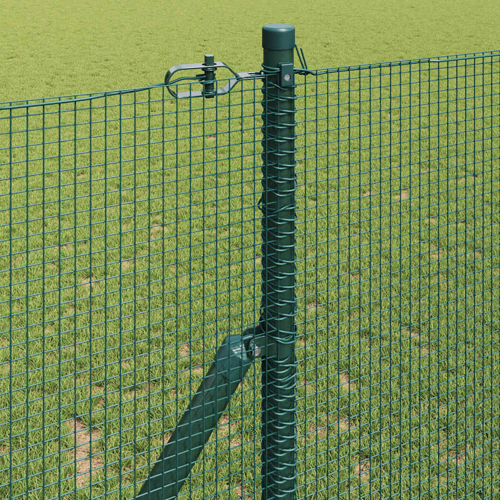vidaXL Zaunpfosten Grün 10 x 1,2 m (12 x 12 mm Draht) Stahl und PVC