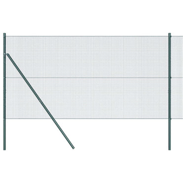 vidaXL Zaunpfosten Grün 10 x 1,2 m (16 x 16 mm Netz) Stahl und PVC