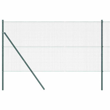 vidaXL Zaunpfosten Grün 10 x 1,4 m (25 x 25 mm Netz) Stahl und PVC