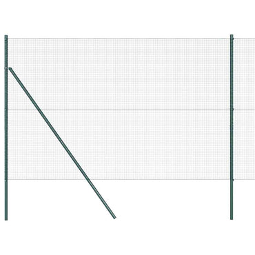 vidaXL Zaun mit Pfosten Grün 1,5 x 10 m Stahl
