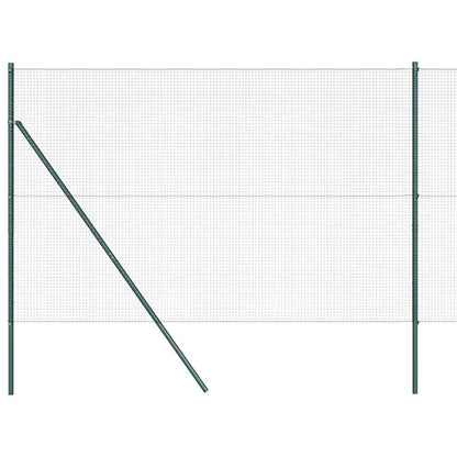 vidaXL Zaun mit Pfosten Grün 1,5 x 10 m Stahl