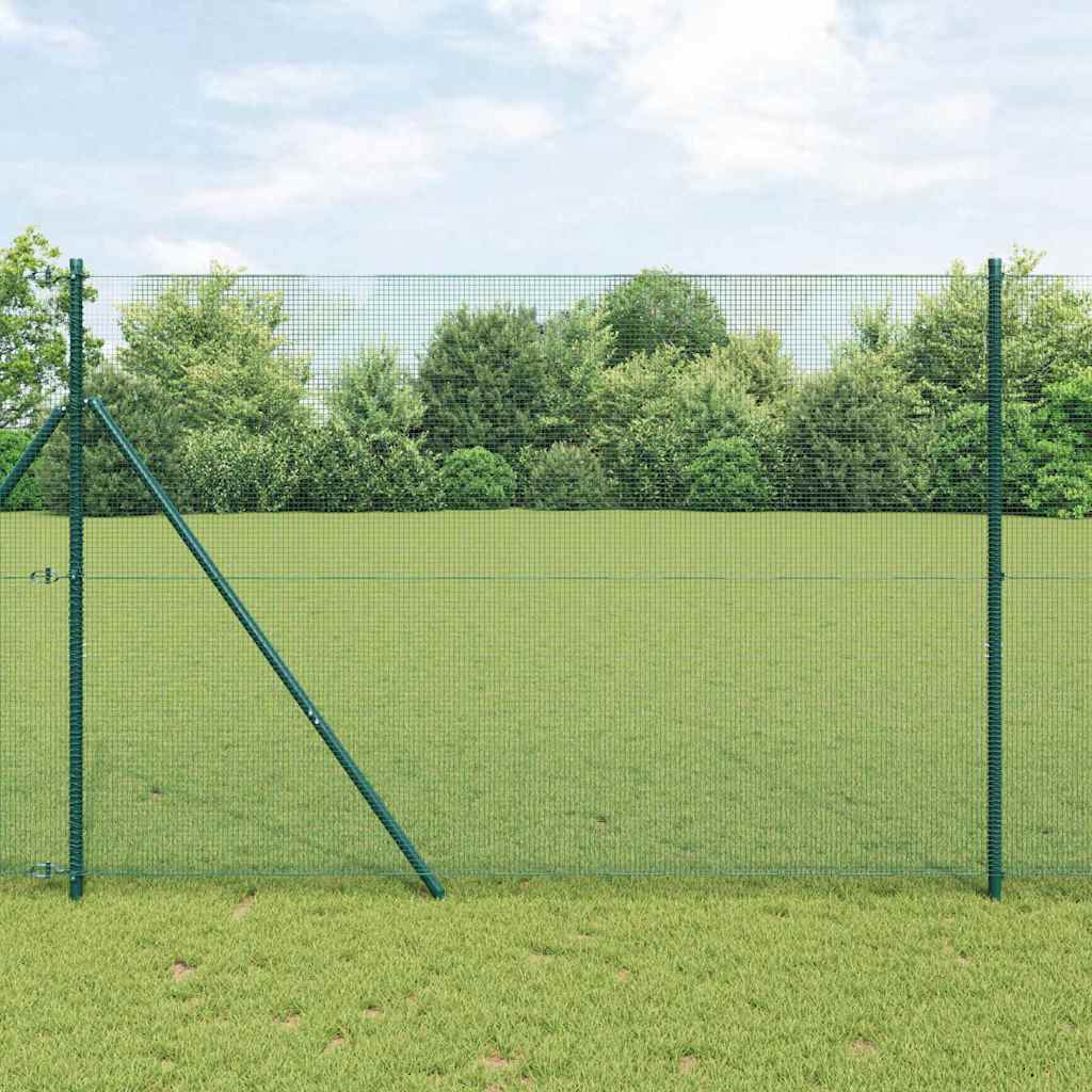 vidaXL Zaunpfosten Grün 10 x 1,6 m (12 x 12 mm Maschenweite)