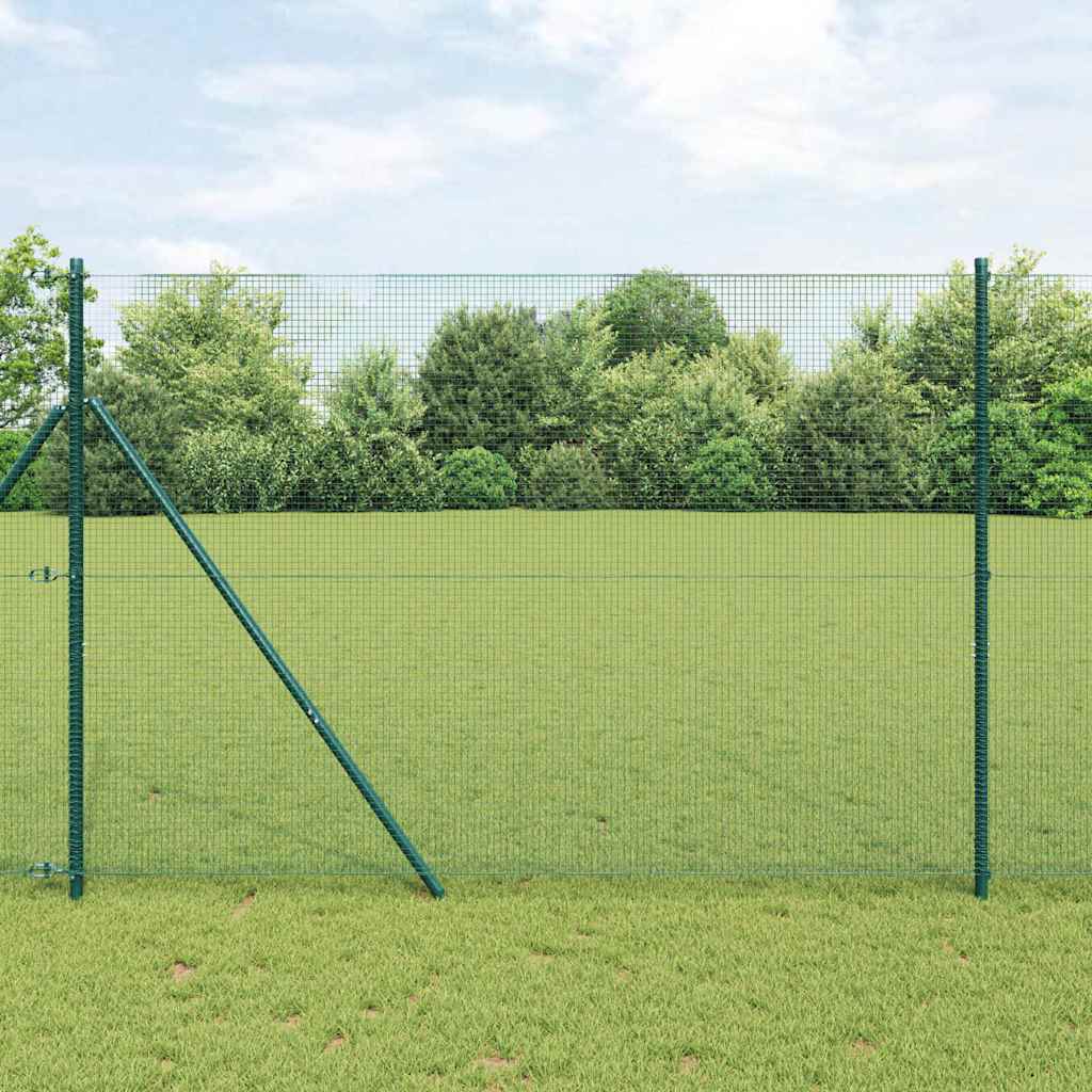 vidaXL Zaunpfosten Grün 10 x 1,6 m (16 x 16 mm Maschenweite)