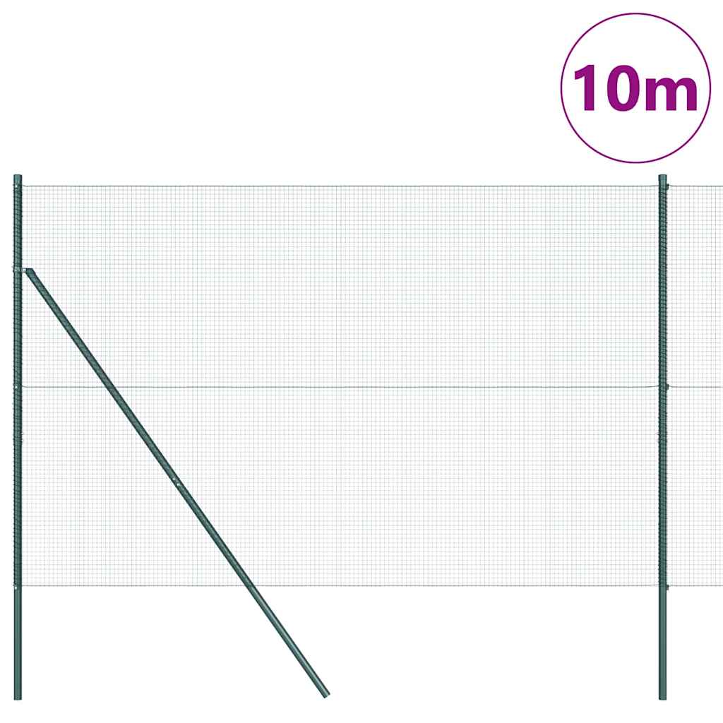 vidaXL Zaunpfosten Grün 10 x 1,6 m (16 x 16 mm Maschenweite)