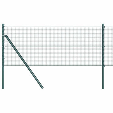 vidaXL Zaunpfosten Grün 25 x 0,4 m (19 x 19 mm Masche) Stahl und PVC