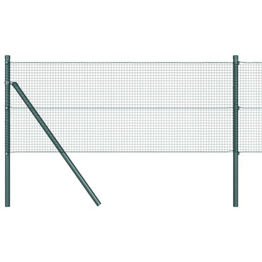 vidaXL Zaunpfosten Grün 25 x 0,8 m (16 x 16 mm Netz) Stahl und PVC