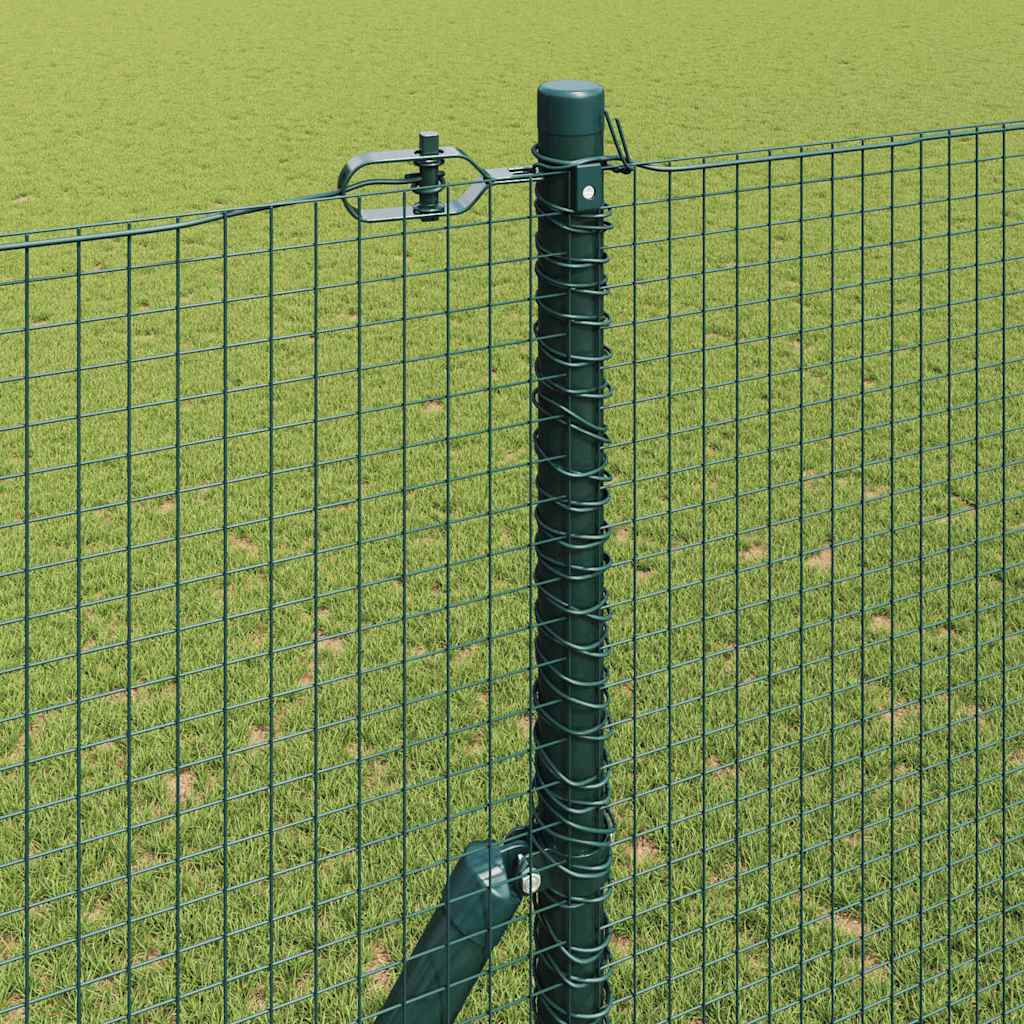 vidaXL Zaunpfosten Grün 25 x 1,5 m (19 x 19 mm Masche) Stahl