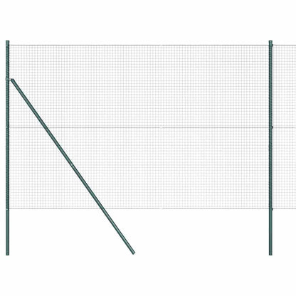 vidaXL Zaunpfosten Grün 25 x 1,6 m (25 x 25 mm Gitter) Stahl und PVC