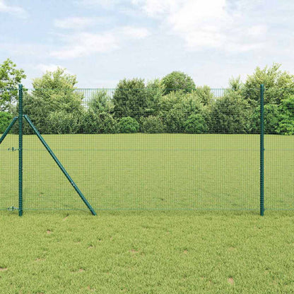 vidaXL Zaunpfosten Grün 50 x 1,2 m (19 x 19 mm Netz) Stahl und PVC