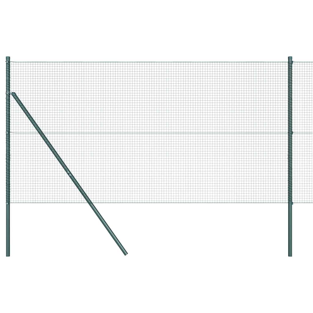 vidaXL Zaunpfosten Grün 50 x 1,2 m (19 x 19 mm Netz) Stahl und PVC