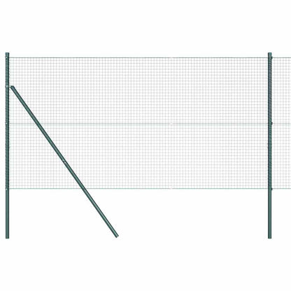 vidaXL Zaunpfosten Grün 50 x 1,2 m (25 x 25 mm Gitter) Stahl und PVC