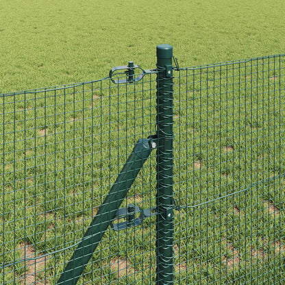 vidaXL Zaunpfosten Grün 100 x 0,8 m (16 x 16 mm Netz) Stahl und PVC