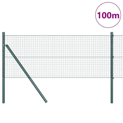 vidaXL Zaunpfosten Grün 100 x 0,8 m (25 x 25 mm Maschendraht)